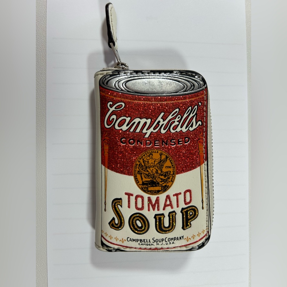 RARE Coach Campbells Tomato Soup Can corner zip wallet